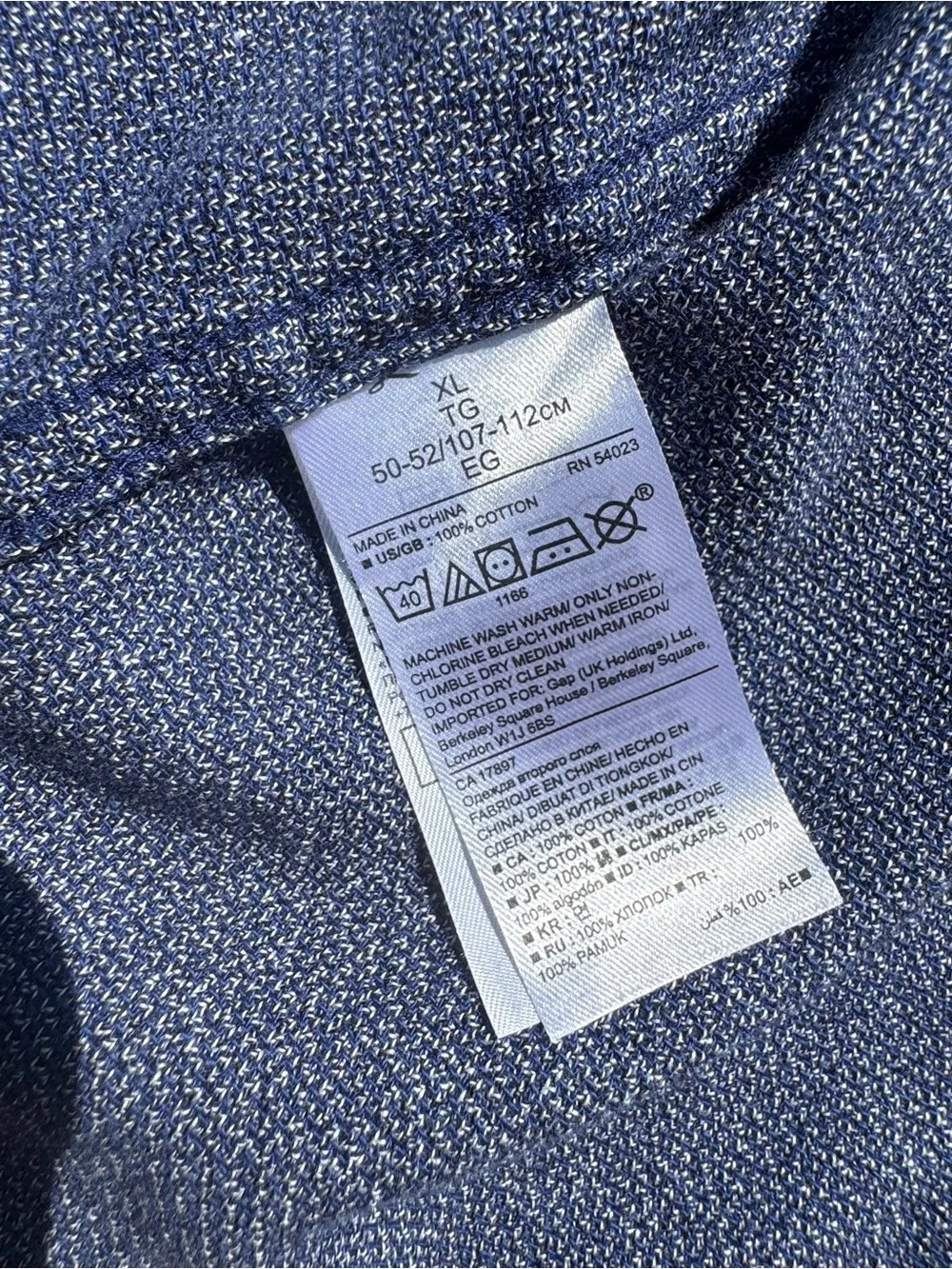 Banana Republic Indigo Button-Down Casual Shirt Camden Fit